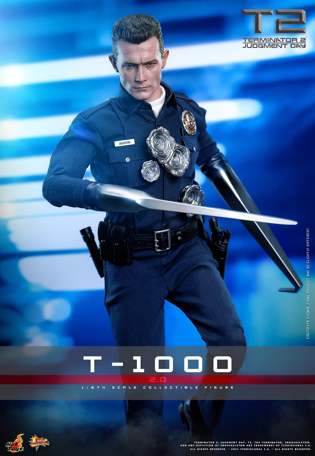 Hot Toys MMS774 Terminator 2 Judgement Day [T1000 (2.0)] 1/6 Scale Collectible Figure