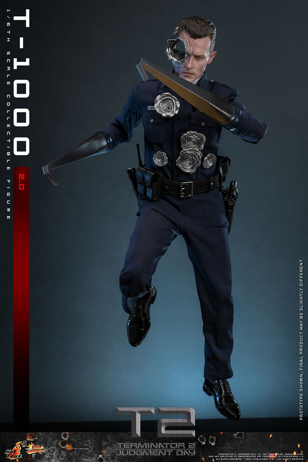Hot Toys MMS774 Terminator 2 Judgement Day [T1000 (2.0)] 1/6 Scale Collectible Figure