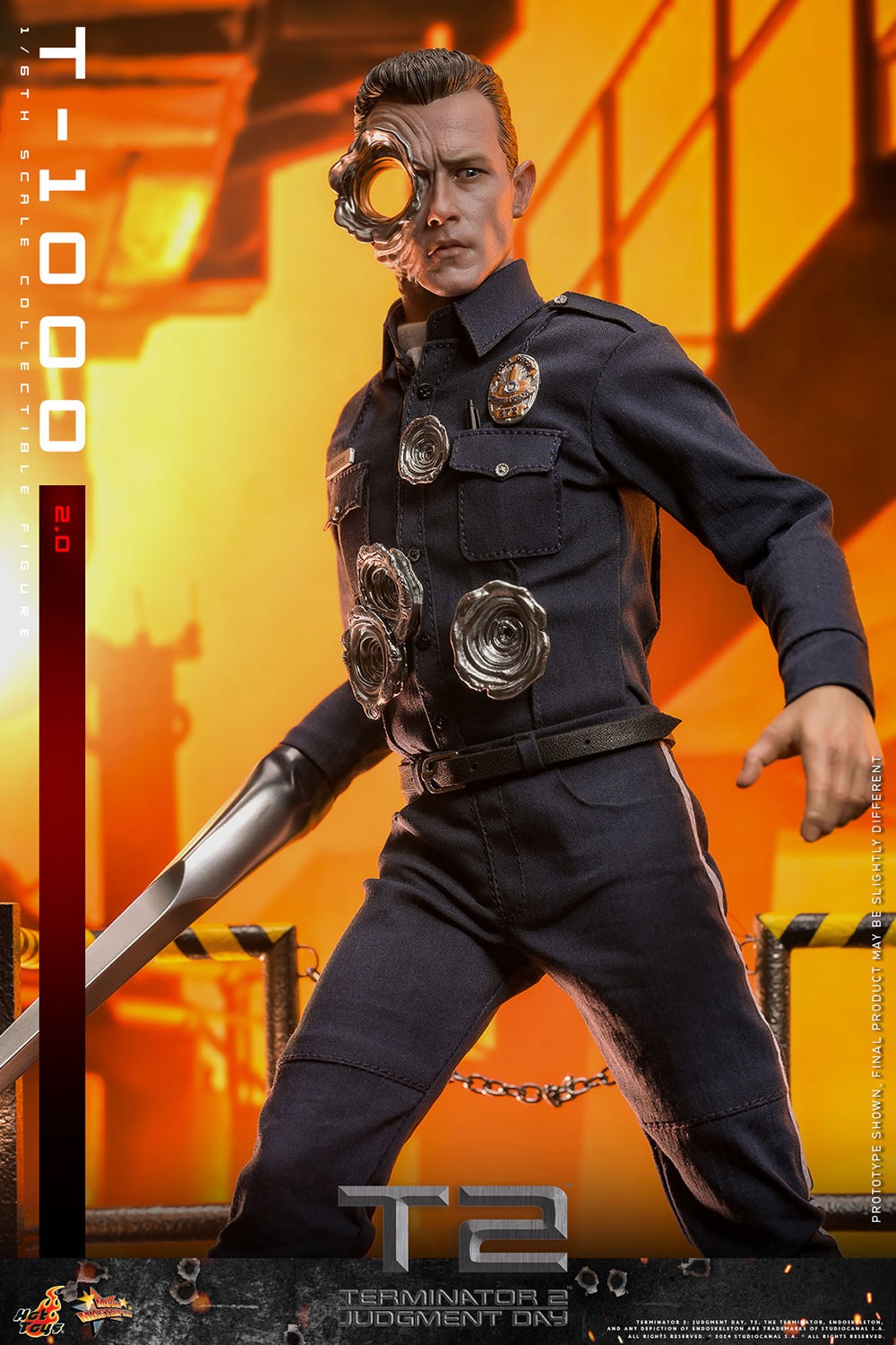 Hot Toys MMS774 Terminator 2 Judgement Day [T1000 (2.0)] 1/6 Scale Collectible Figure