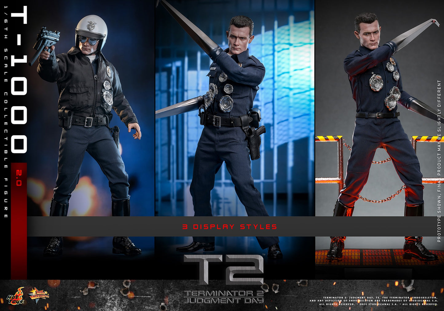 Hot Toys MMS774 Terminator 2 Judgement Day [T1000 (2.0)] 1/6 Scale Collectible Figure