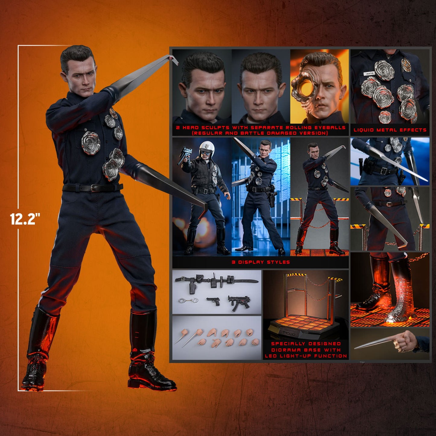 Hot Toys MMS774 Terminator 2 Judgement Day [T1000 (2.0)] 1/6 Scale Collectible Figure