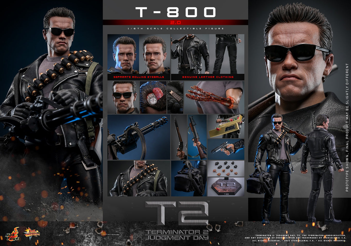 (Preorder) Hot Toys MMS795 Terminator 2: Judgment Day [T-800 (2.0)] 1/6 Scale Collectible Figure