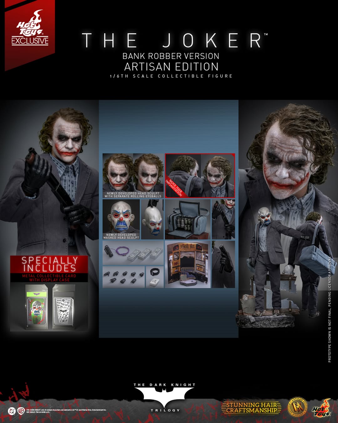 (Preorder) Hot Toys DX51AE The Dark Knight [The Joker] (Bank Robber Version) (Artisan Edition) [Hot Toys Exclusive] 1/6th scale Collectible Figure