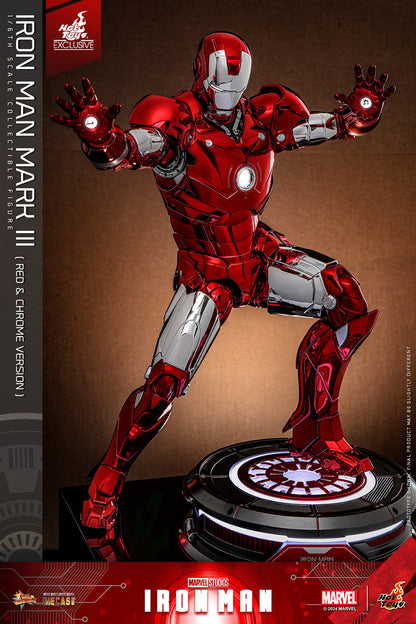 Hot Toys - MMS744 Ironman Mark III (Red & Chrome Version) Exclusive Limited Edition - 1/6 Scale Collectible Figure