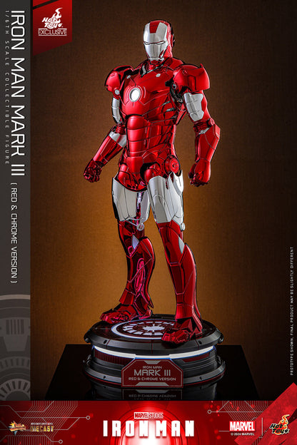 Hot Toys - MMS744 Ironman Mark III (Red & Chrome Version) Exclusive Limited Edition - 1/6 Scale Collectible Figure