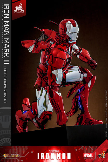 Hot Toys - MMS744 Ironman Mark III (Red & Chrome Version) Exclusive Limited Edition - 1/6 Scale Collectible Figure