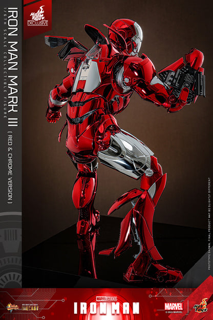 Hot Toys - MMS744 Ironman Mark III (Red & Chrome Version) Exclusive Limited Edition - 1/6 Scale Collectible Figure