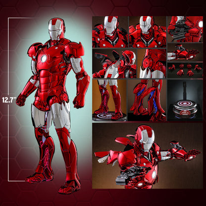 Hot Toys - MMS744 Ironman Mark III (Red & Chrome Version) Exclusive Limited Edition - 1/6 Scale Collectible Figure