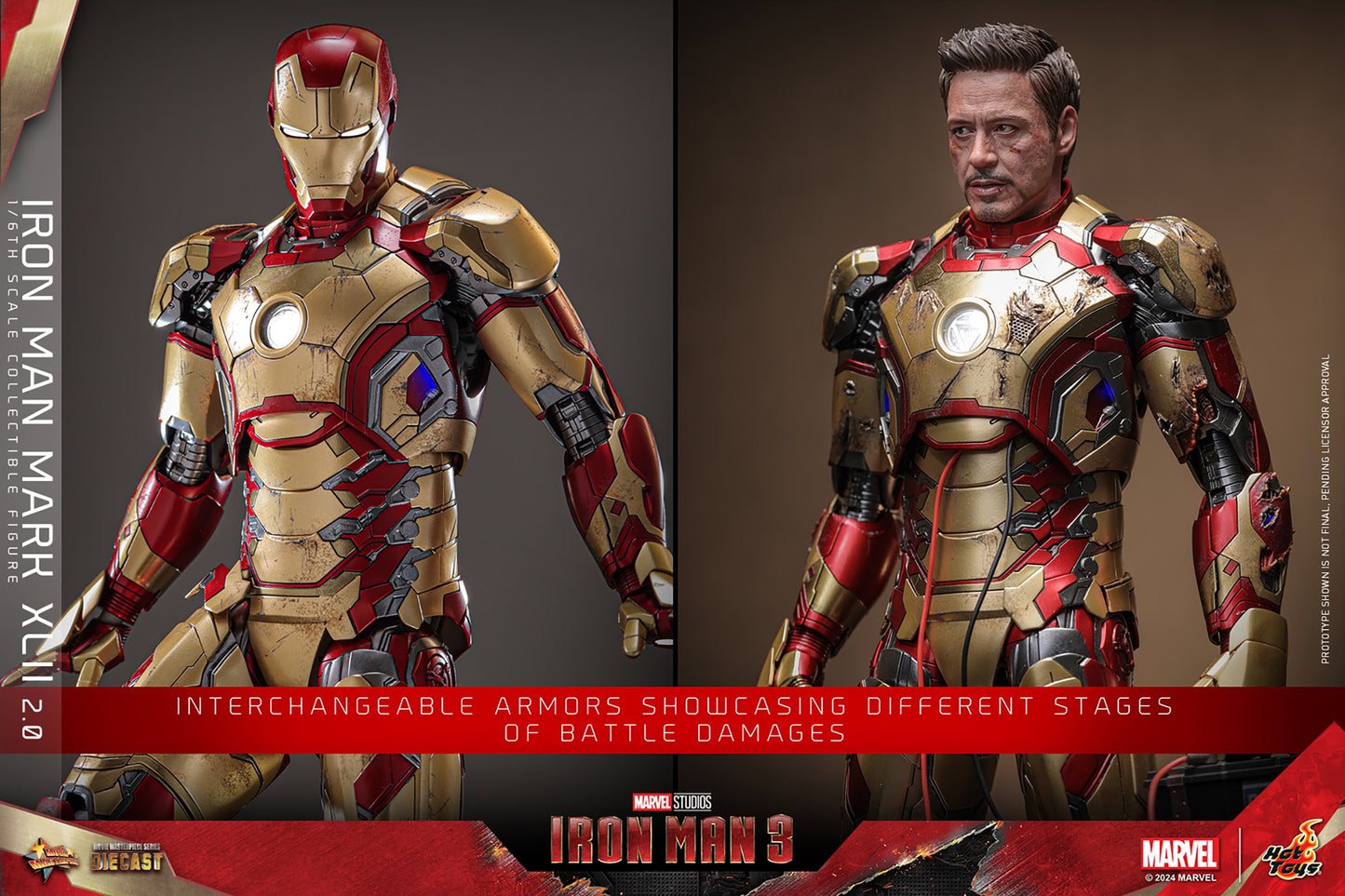 Hot Toys - MMS759 D66B-1 Ironman 3 - Ironman Mark 42 (2.0) (Deluxe Version) Special Edition - 1/6 Scale Collectible Figure