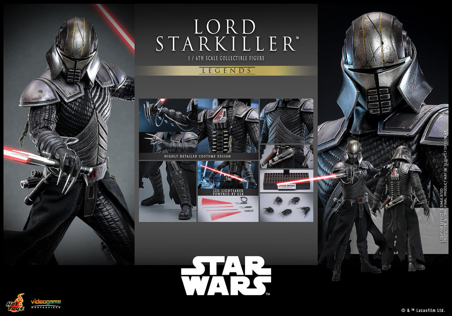 Hot Toys VGM63B Star Wars [Lord Starkiller] 1/6th Scale Collectible Figure (Exclusive Edition)