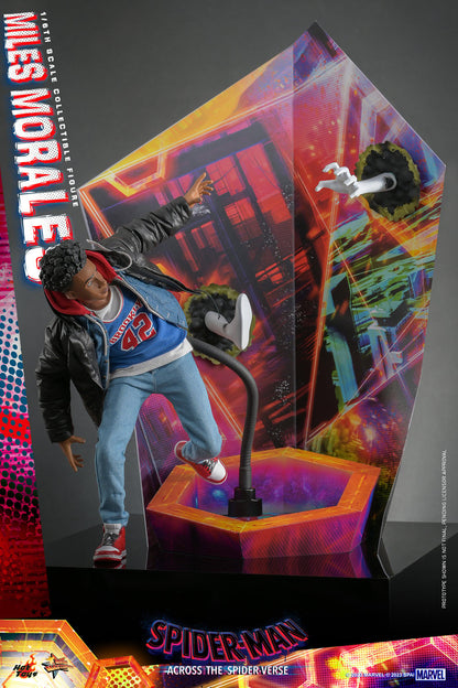 Hot Toys MMS710B Spider-man: Across The Spiderverse [Miles Morales] 1/6 Scale Collectible Figure (Rebel Base Exclusive)