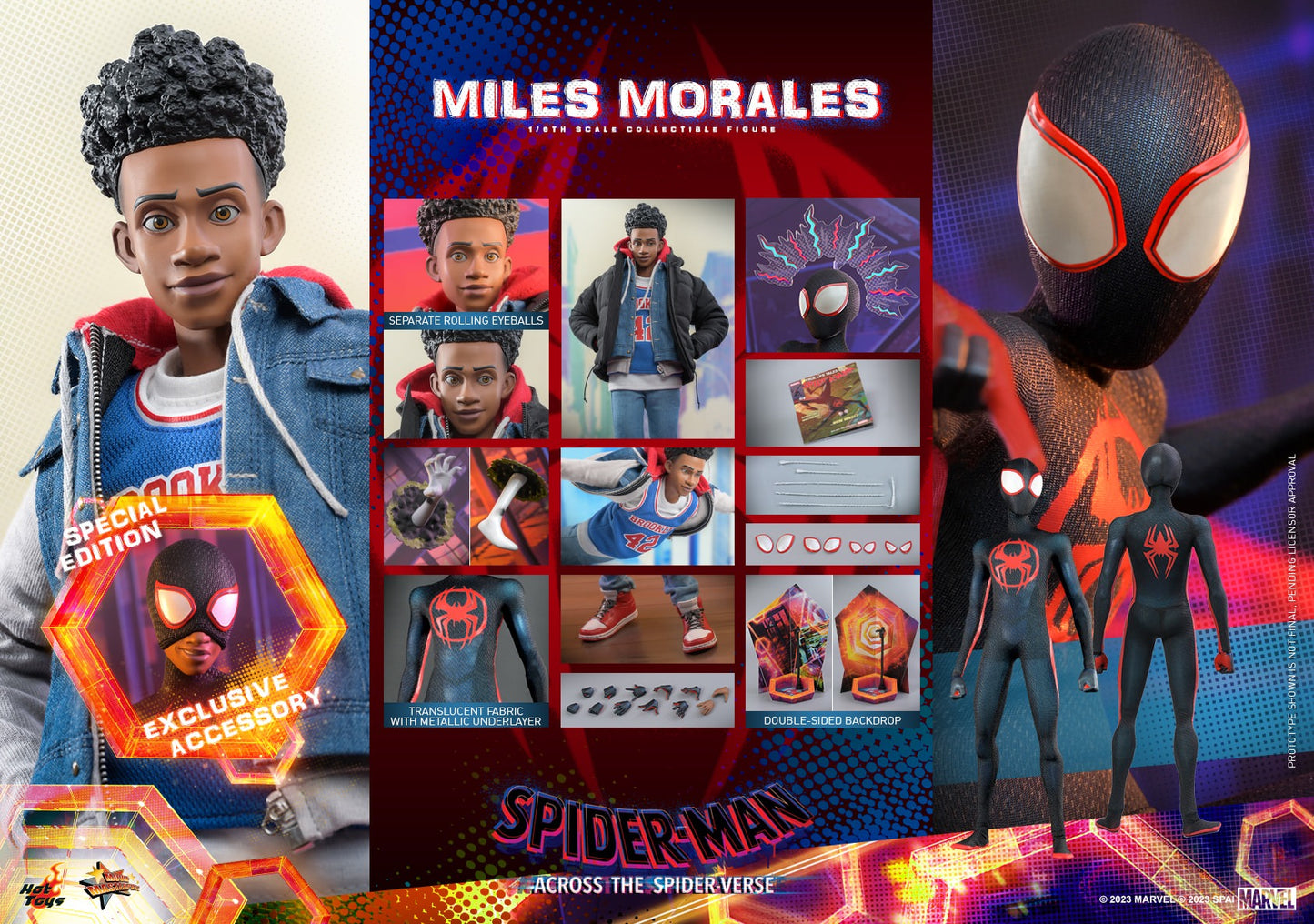 Hot Toys MMS710 Spider-man: Across The Spiderverse [Miles Morales] 1/6 Scale Collectible Figure