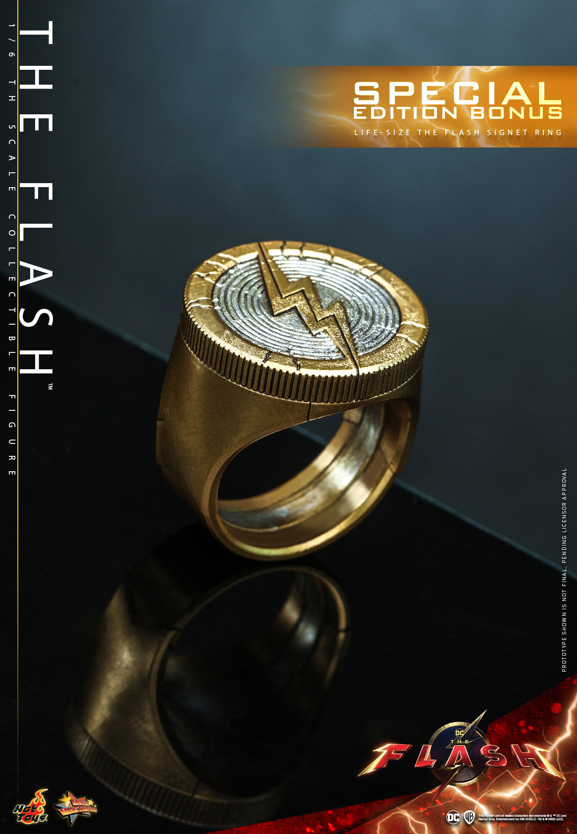 Hot Toys MMS713B The Flash [The Flash (Special Version) with The Life Size The Flash Signet Ring] 1/6 Scale Collectible Figure