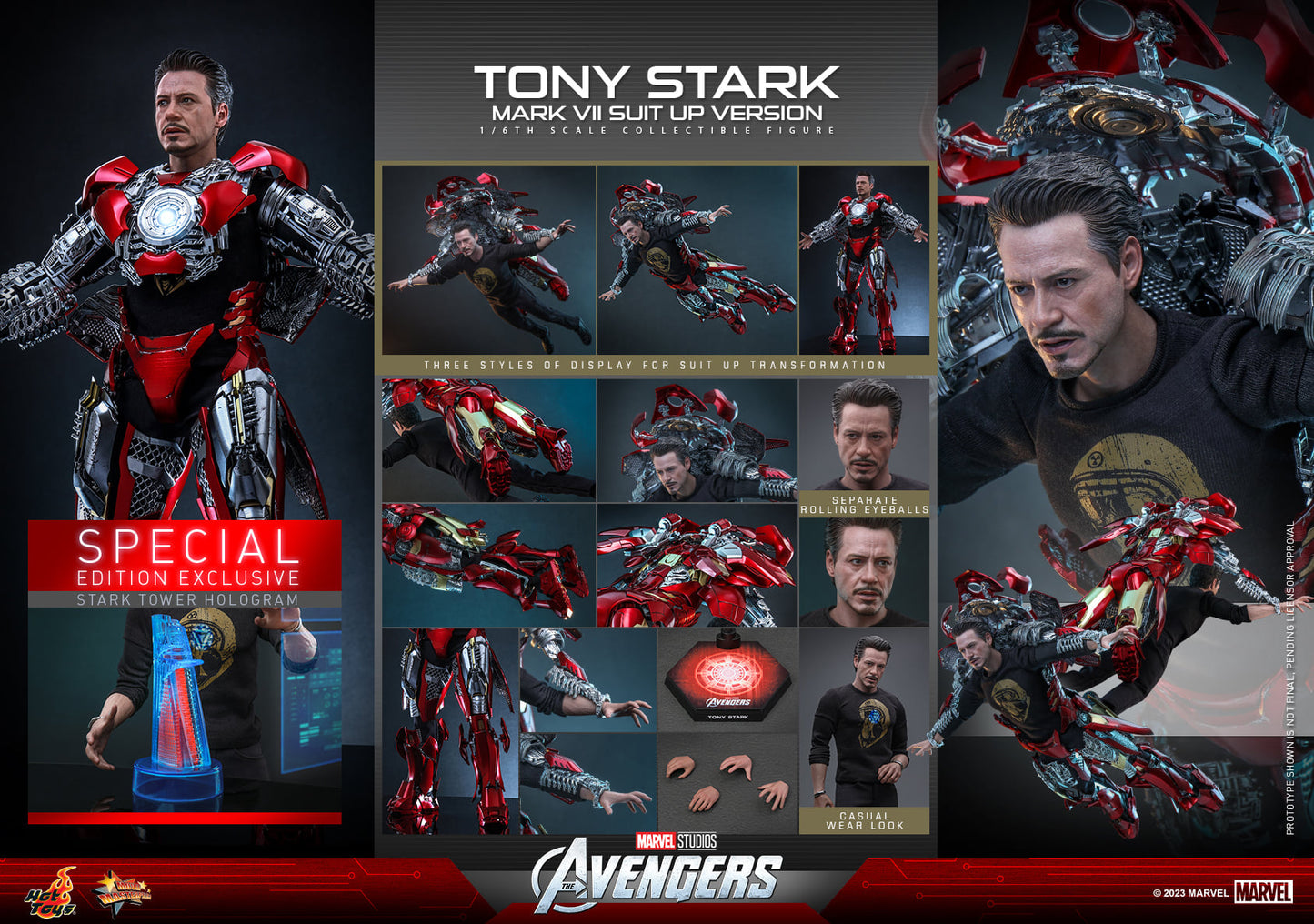 Hot Toys MMS718B The Avengers [Tony Stark] (Mark VII Suit up Version) 1/6th Scale Collectible Figure (Special Edition)