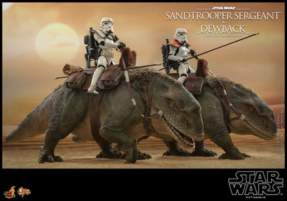 Hot Toys MMS722 Star Wars: Episode IV A New Hope – Sandtrooper Sergeant & Dewback - 1/6 Scale Collectible Figure Set