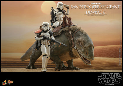 Hot Toys MMS722 Star Wars: Episode IV A New Hope – Sandtrooper Sergeant & Dewback - 1/6 Scale Collectible Figure Set