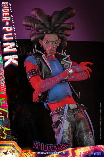 Hot Toys MMS726 Spiderman Across the Spiderverse [Spider Punk] 1/6 Scale Collectible Figure Regular Edition