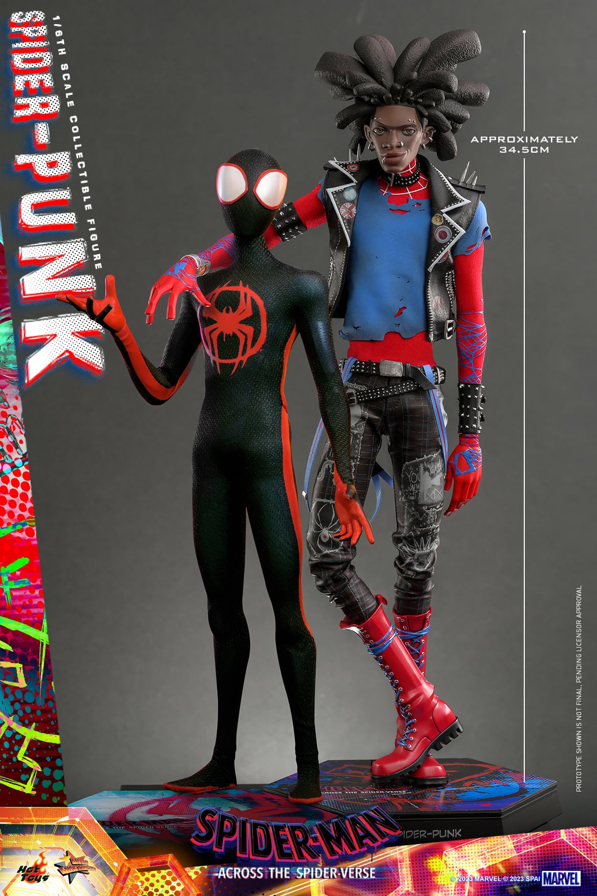 Hot Toys MMS726 Spiderman Across the Spiderverse [Spider Punk] 1/6 Scale Collectible Figure Regular Edition