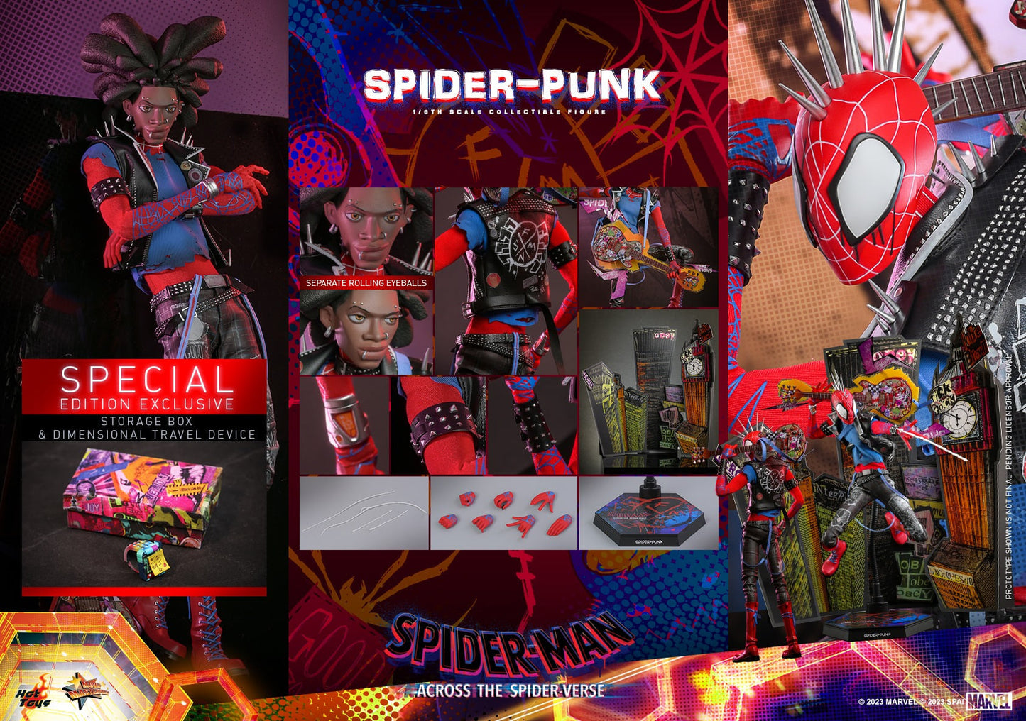 Hot Toys MMS726 Spiderman Across the Spiderverse [Spider Punk] 1/6 Scale Collectible Figure Regular Edition