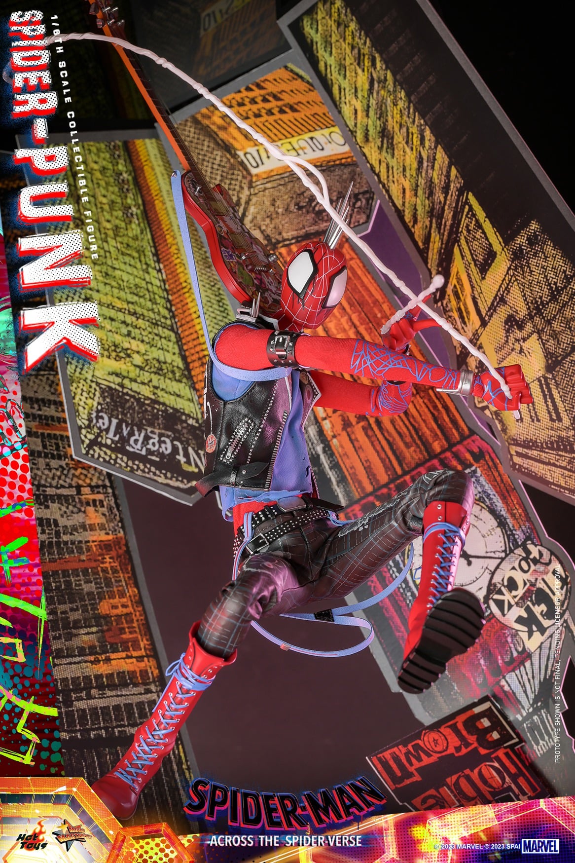Hot Toys MMS726 Spiderman Across the Spiderverse [Spider Punk] 1/6 Scale Collectible Figure Regular Edition