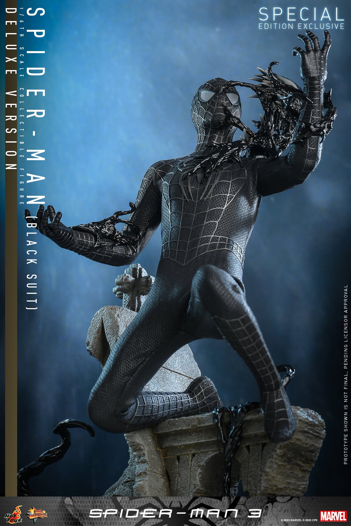 Hot Toys MMS728B Spider-Man 3 [Spiderman (Black Suit)] (Deluxe Version) (Special Edition) 1/6 Scale Collectible Figure