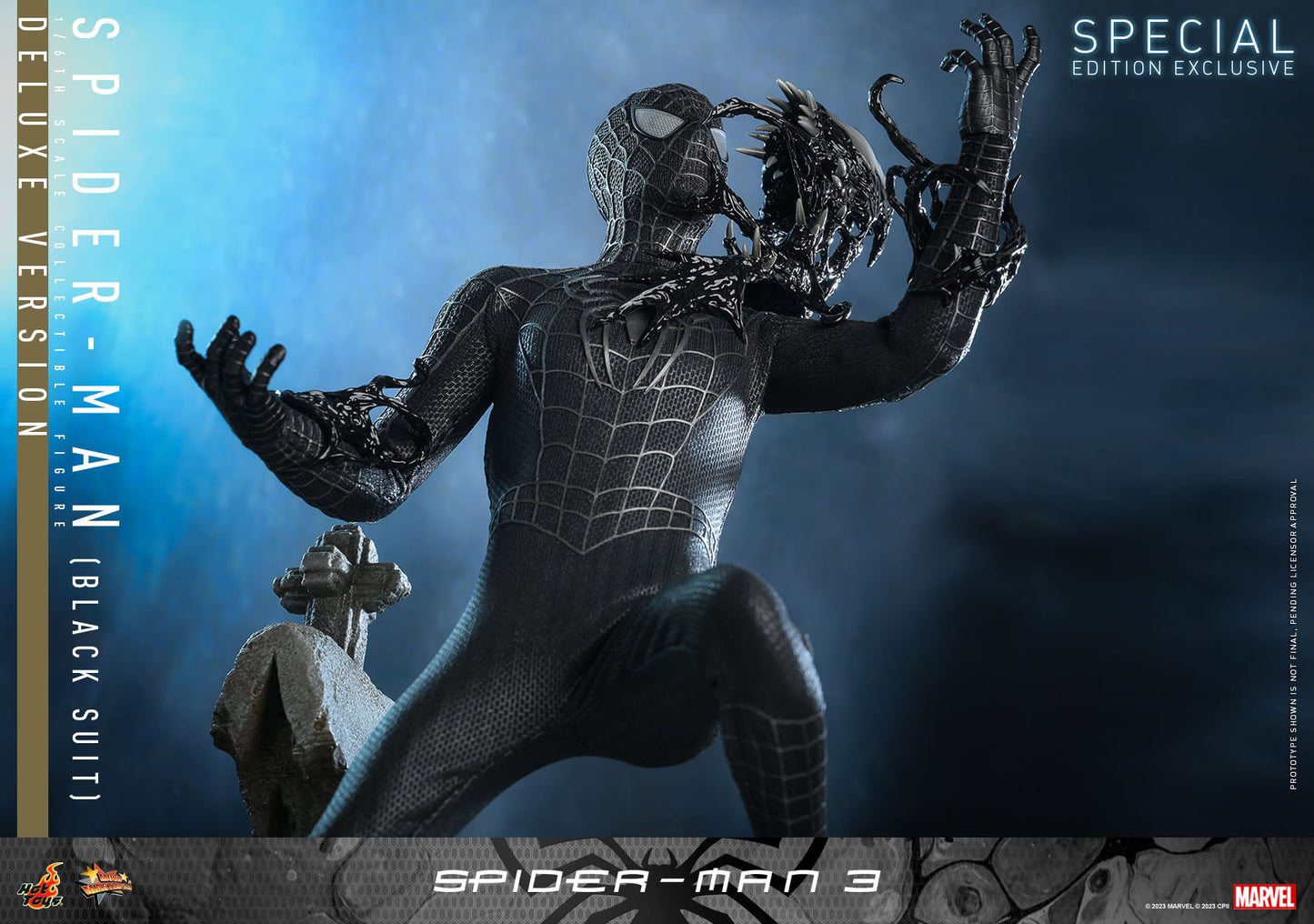 Hot Toys MMS728B Spider-Man 3 [Spiderman (Black Suit)] (Deluxe Version) (Special Edition) 1/6 Scale Collectible Figure