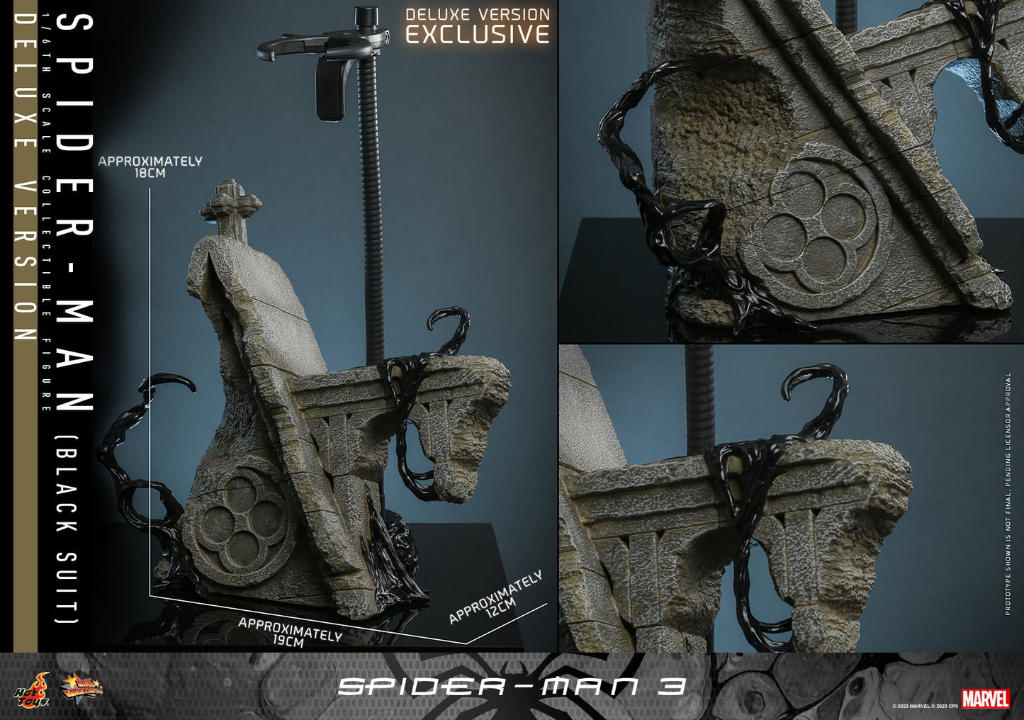 Hot Toys MMS728B Spider-Man 3 [Spiderman (Black Suit)] (Deluxe Version) (Special Edition) 1/6 Scale Collectible Figure
