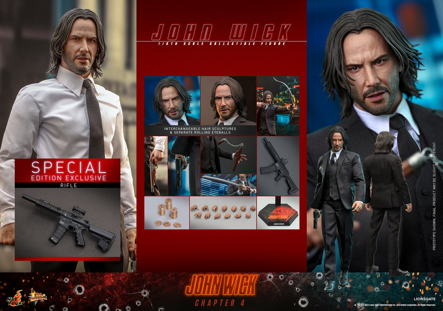 (Preorder) Hot Toys MMS729 John Wick Chapter 4 [John Wick] 1/6 Scale Collectible Figure
