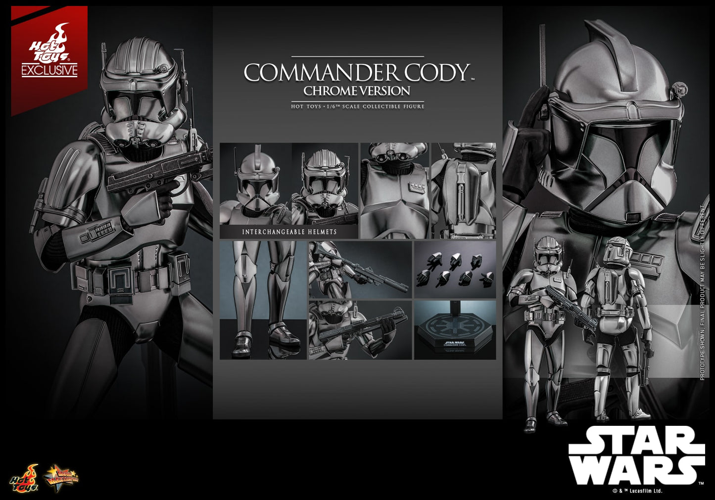 (Preorder) Hot Toys MMS734 Star Wars III [ROTS – Commander Cody](Chrome Version) 1/6 Scale Collectible Figure
