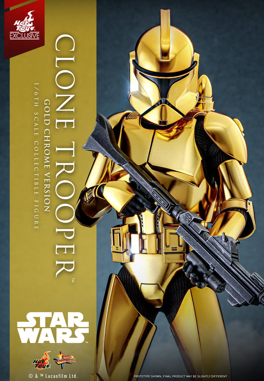 (Preorder) Hot Toys MMS735 Star Wars – Clone Trooper (Gold Chrome) 1/6 Scale Collectible Figure