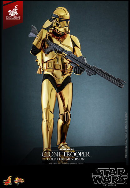 (Preorder) Hot Toys MMS735 Star Wars – Clone Trooper (Gold Chrome) 1/6 Scale Collectible Figure