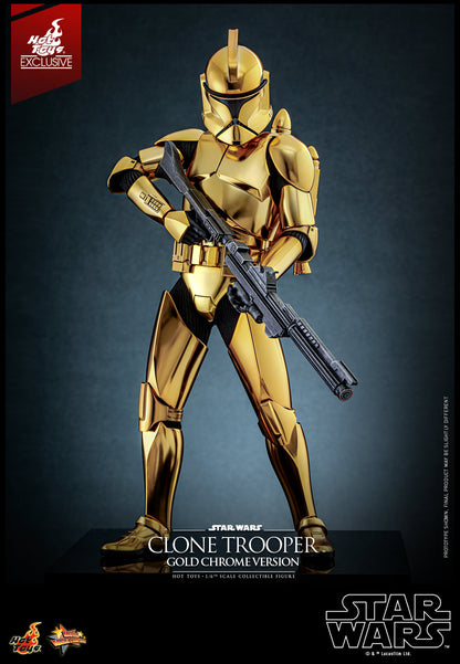 (Preorder) Hot Toys MMS735 Star Wars – Clone Trooper (Gold Chrome) 1/6 Scale Collectible Figure