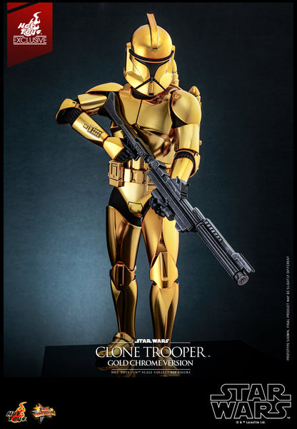 (Preorder) Hot Toys MMS735 Star Wars – Clone Trooper (Gold Chrome) 1/6 Scale Collectible Figure