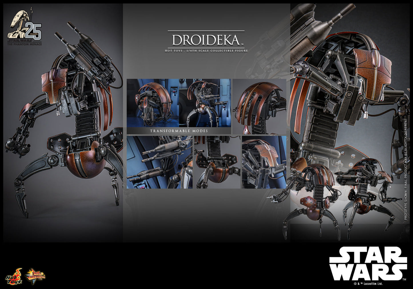 Hot Toys - MMS755 Star Wars I : The Phantom Menace – Droideka - 1/6 Scale Collectible Figure