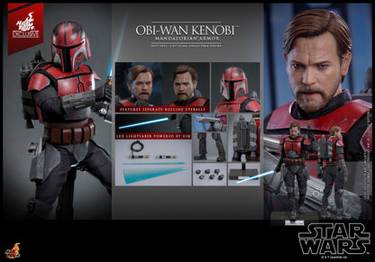 Hot Toys TMS126 Star Wars The Clone Wars [Obi Wan Kenobi Mandalorian Armor1/6 Scale Collectible Figure  (Exclusive Limited Edition) 1/6 Scale Collectible Figure