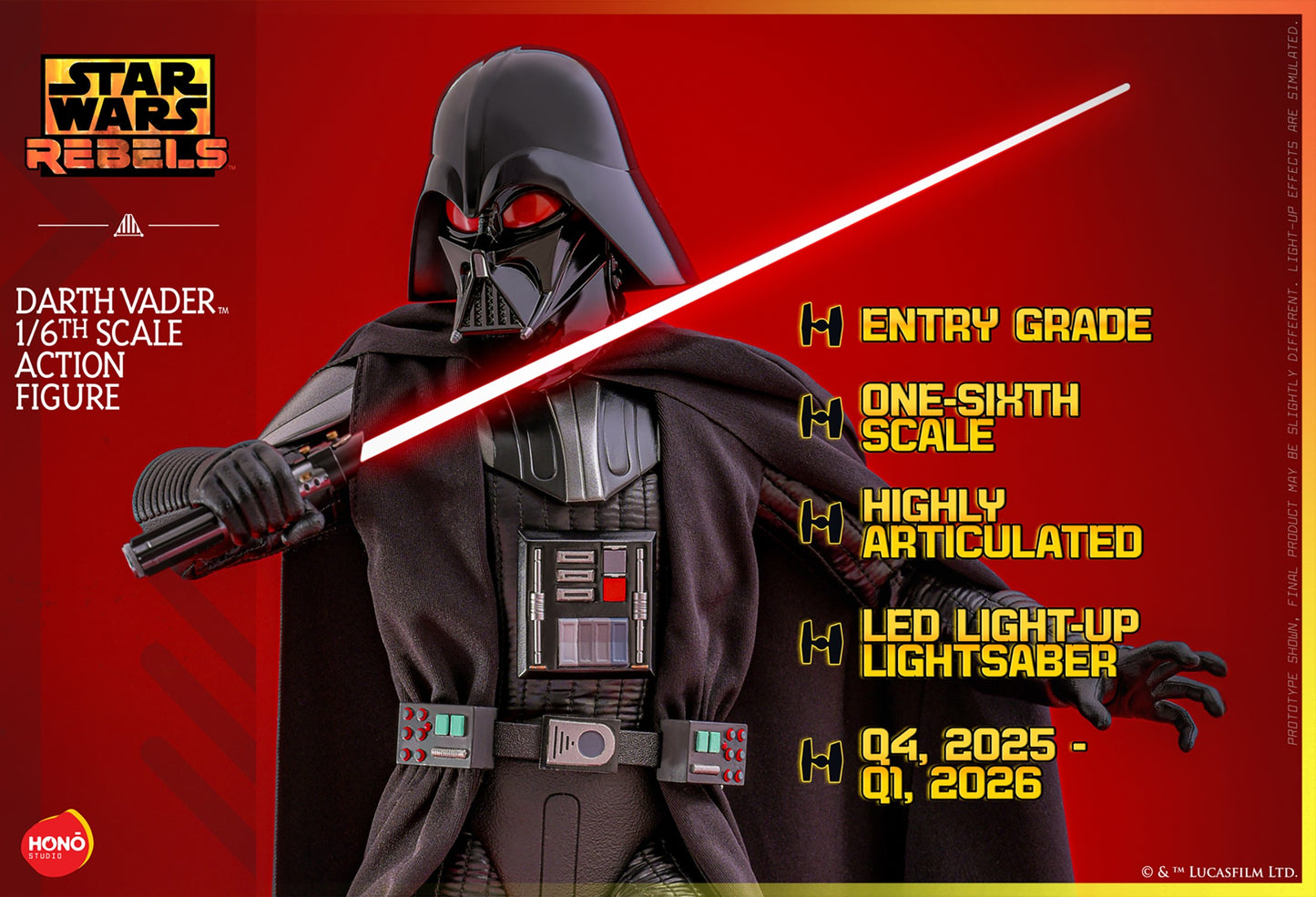 (Preorder) Hot Toys HS10 Hono Studio Star Wars [Rebels Darth Vader] 1/6 Scale Collectible Figure