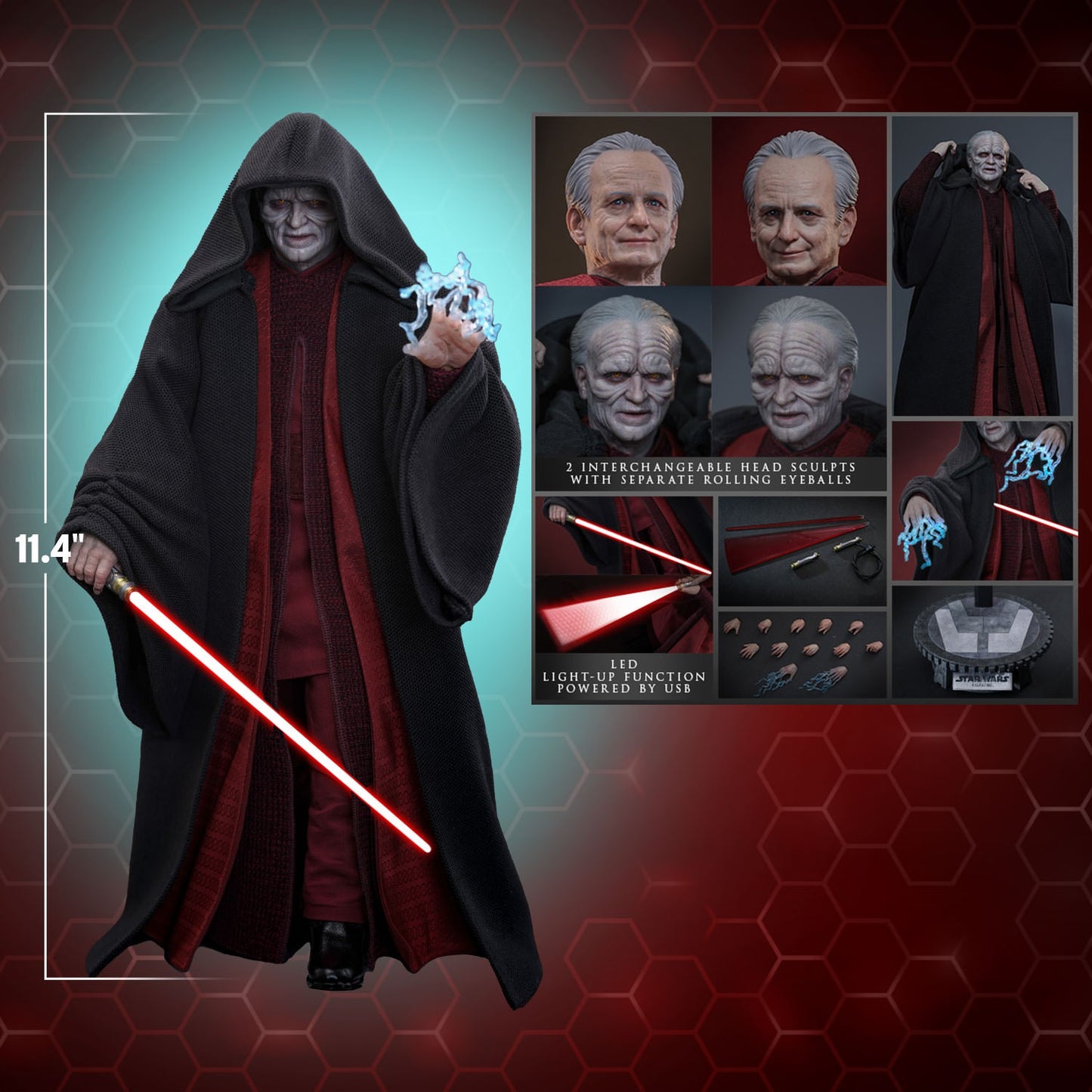 (Preorder) Hot Toys MMS805 Star Wars: Episode III Revenge of the Sith [Palpatine] (Darth Sidious) 1/6 Scale Collectible Figure