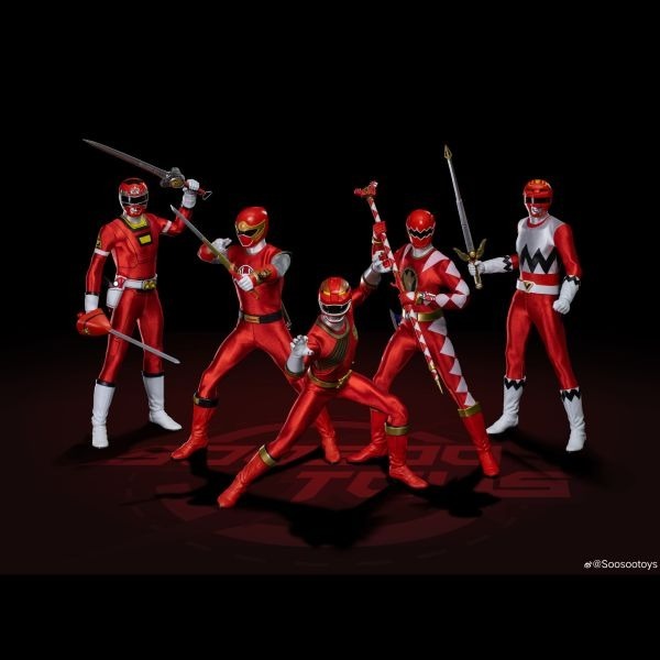 (Preorder) Soosootoys SST074ABCDE Deluxe Set Power Rangers Toy 1/6 Scale Collectible Figure