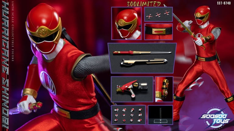 (Preorder) Soosootoys SST074D [Ninja Storm Red Ranger] 1/6 Scale Collectible Figure