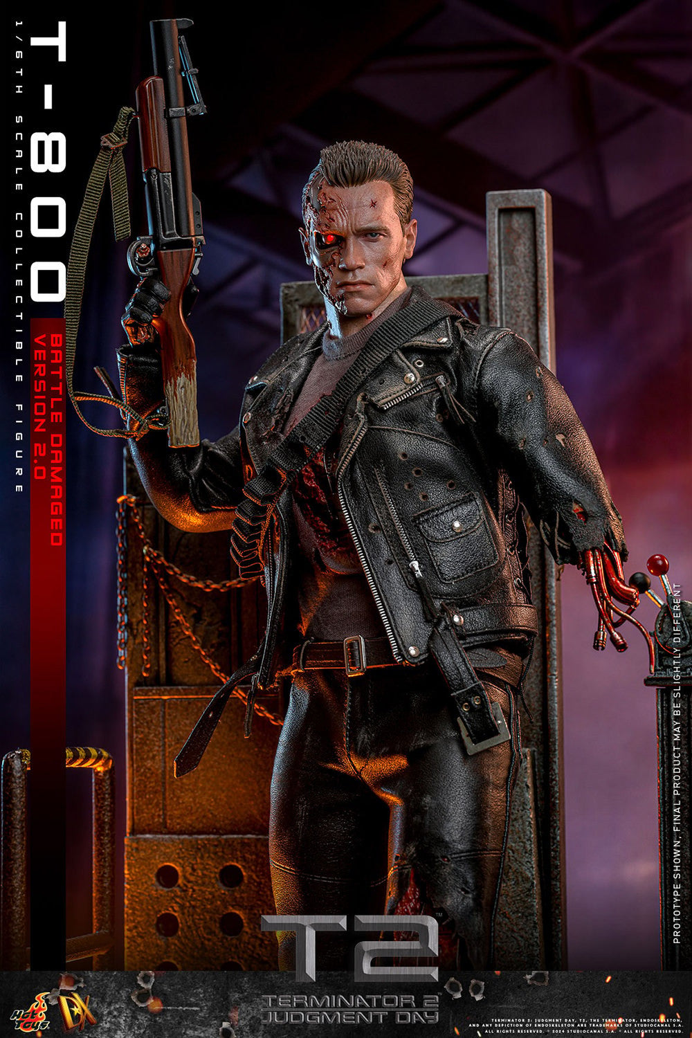 (Preorder) Hot Toys DX46 Terminator 2: Judgment Day [T-800] (Battle Damaged Version 2.0) 1/6 Scale Collectible Figure