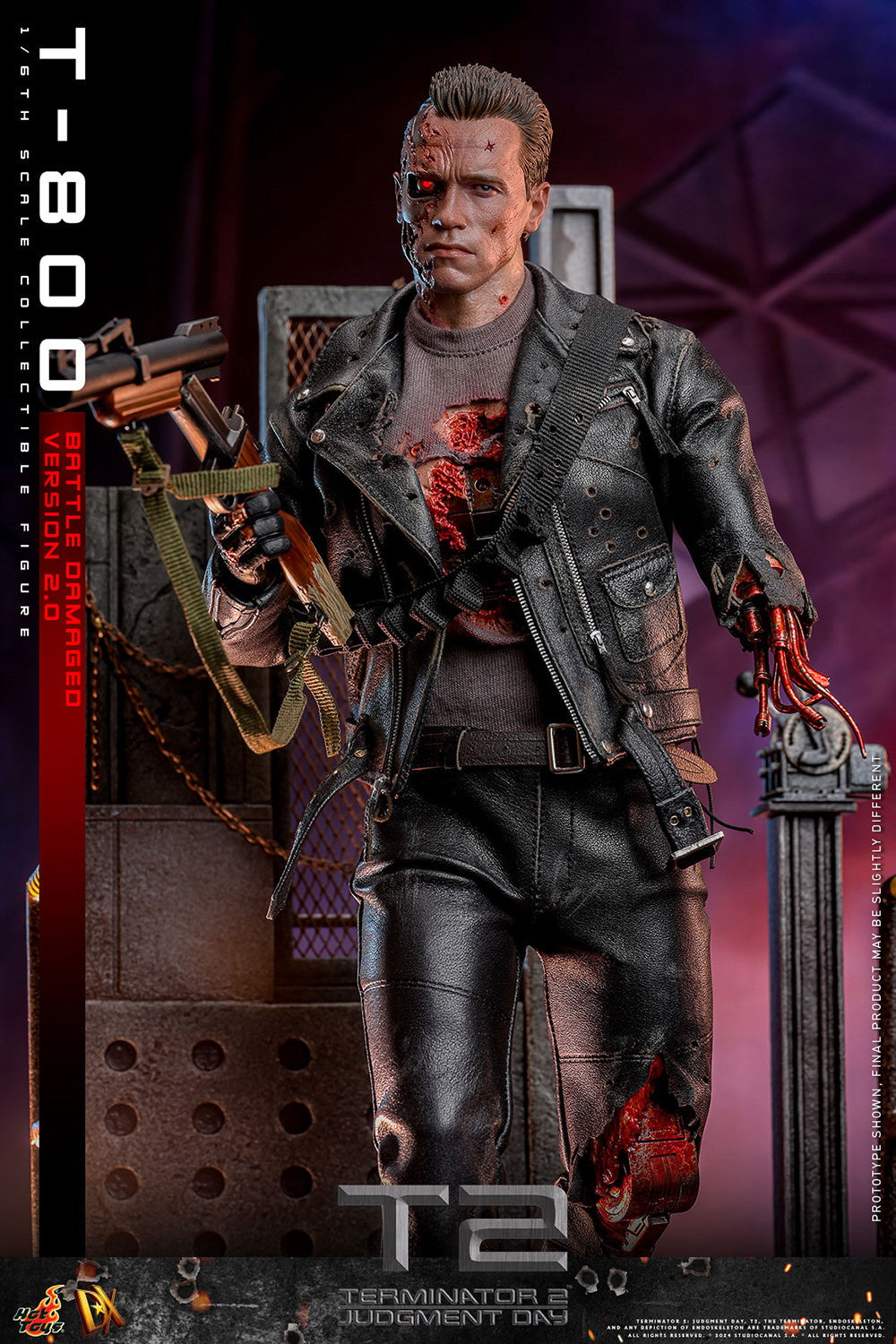 (Preorder) Hot Toys DX46 Terminator 2: Judgment Day [T-800] (Battle Damaged Version 2.0) 1/6 Scale Collectible Figure