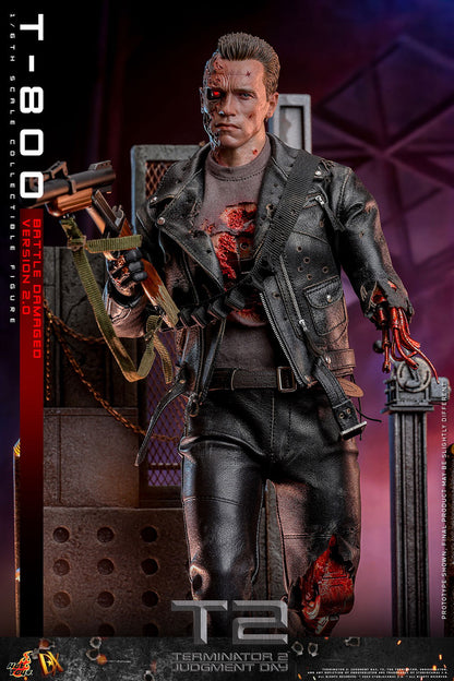 (Preorder) Hot Toys DX46 Terminator 2: Judgment Day [T-800] (Battle Damaged Version 2.0) 1/6 Scale Collectible Figure