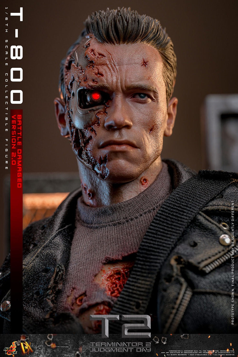 (Preorder) Hot Toys DX46 Terminator 2: Judgment Day [T-800] (Battle Damaged Version 2.0) 1/6 Scale Collectible Figure