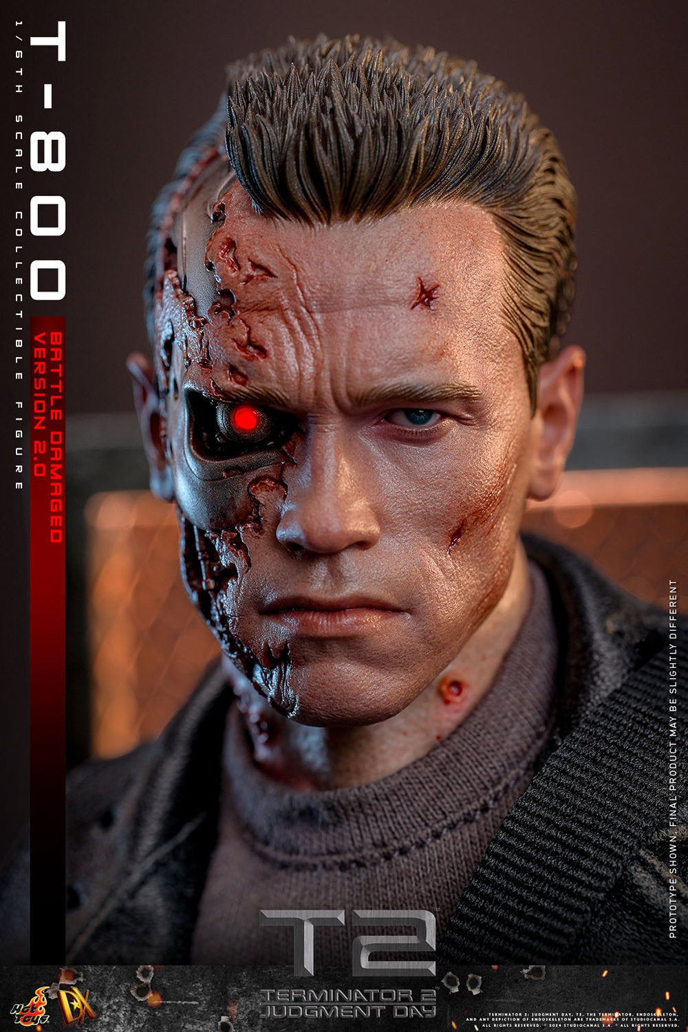 (Preorder) Hot Toys DX46 Terminator 2: Judgment Day [T-800] (Battle Damaged Version 2.0) 1/6 Scale Collectible Figure