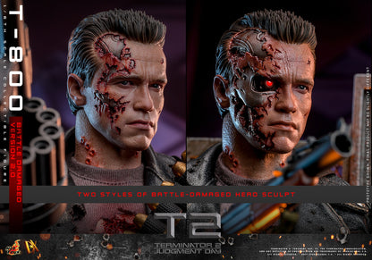 (Preorder) Hot Toys DX46 Terminator 2: Judgment Day [T-800] (Battle Damaged Version 2.0) 1/6 Scale Collectible Figure