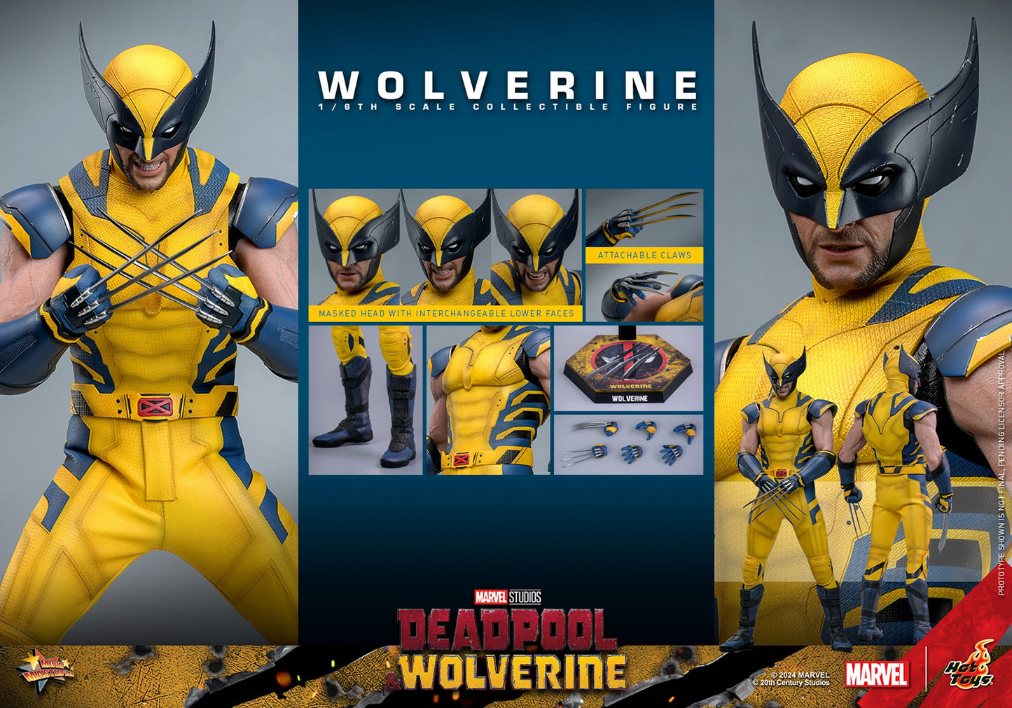 (Preorder) Hot Toys MMS754 Deadpool and Wolverine [Wolverine] 1/6 Scale Collectible Figure (Deluxe Edition)